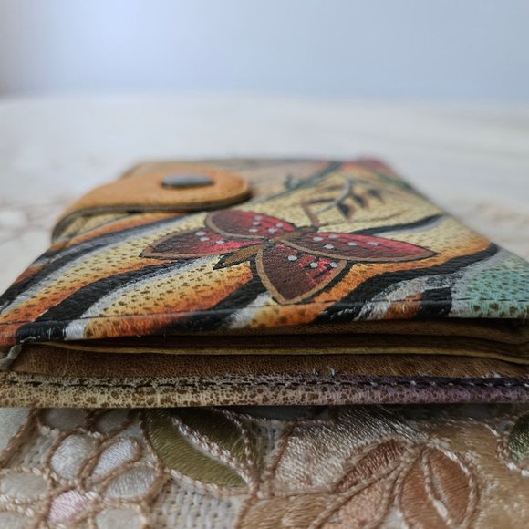 NWT Anuschka Hand Painted Women's Wallet - Picture 6 of 8